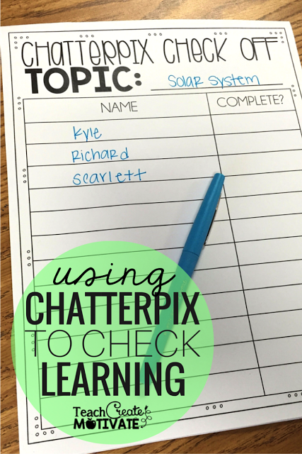 Free download for the free app, Chatterpix, to check your students learning quickly and easily! 