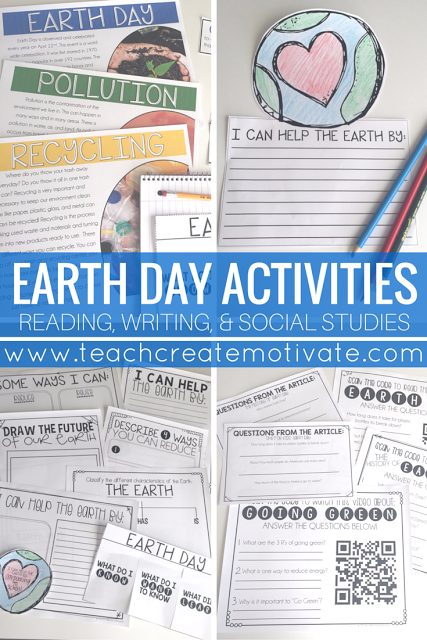 Engaging Earth Day activities including non fiction passages, web quests, and writing!