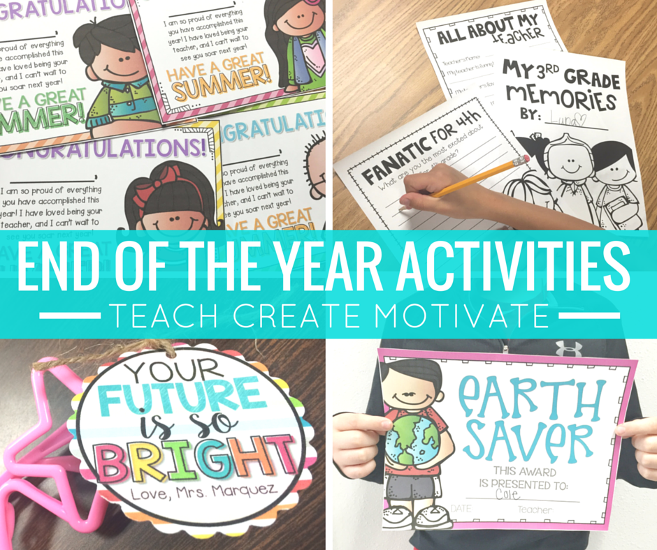 End of the Year activities and freebies for your students!