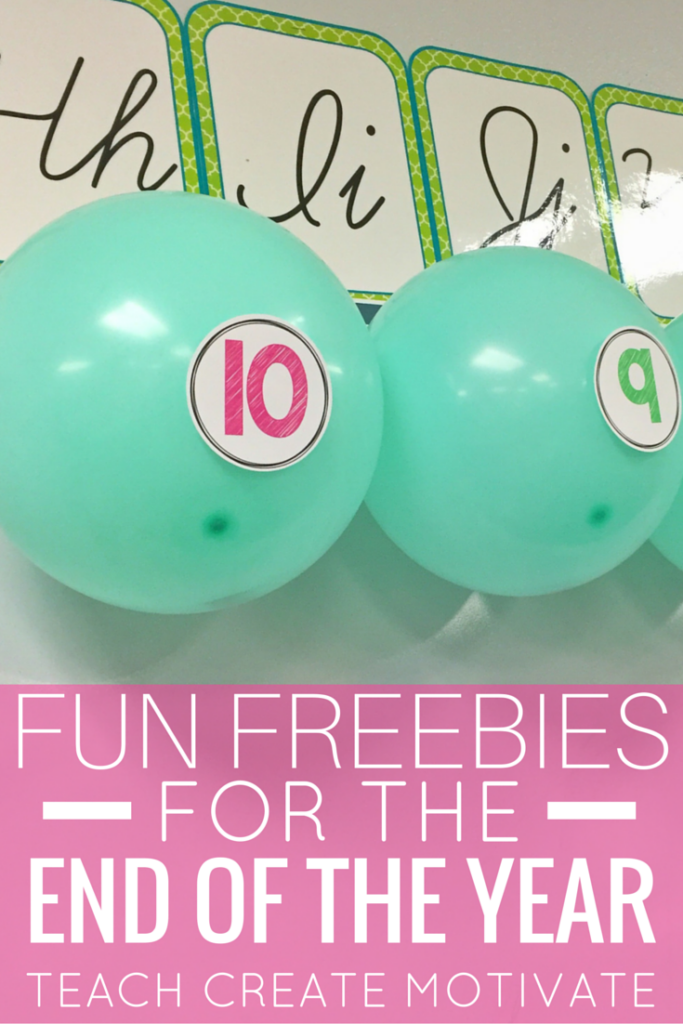 Make the end of the year fun with these balloon countdown activities for free!