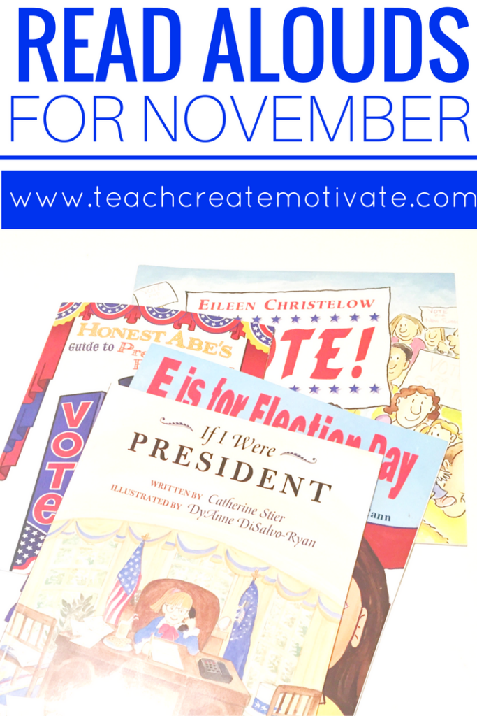 Perfect Read alouds and activities for teaching the Presidental Election to students electiondaybooks