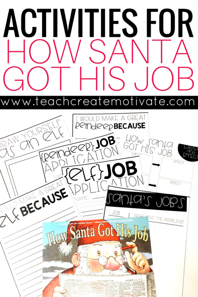 Quick and easy activities for your students to go with the story, How Santa Got His Job. These cute activities will keep your class engaged before the winter break!