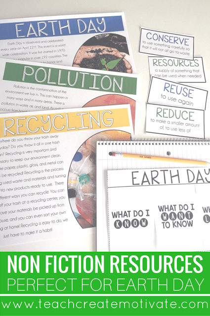 Perfect Non-fiction reading passages and vocabulary for Earth Day