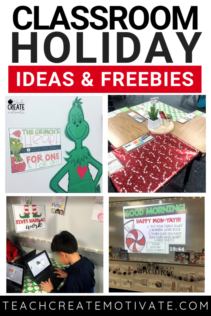 Make your classroom festive for the holidays with these easy ideas and freebies!