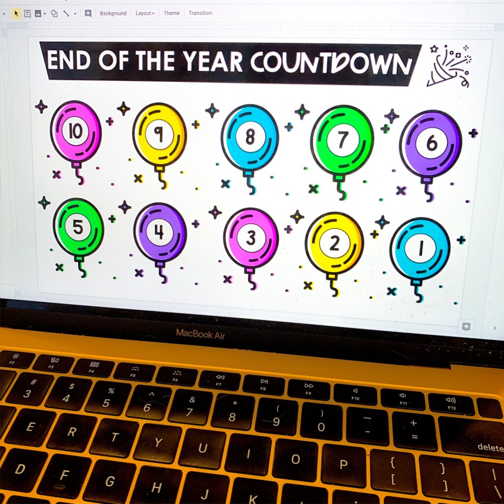 digital countdown for end of the year