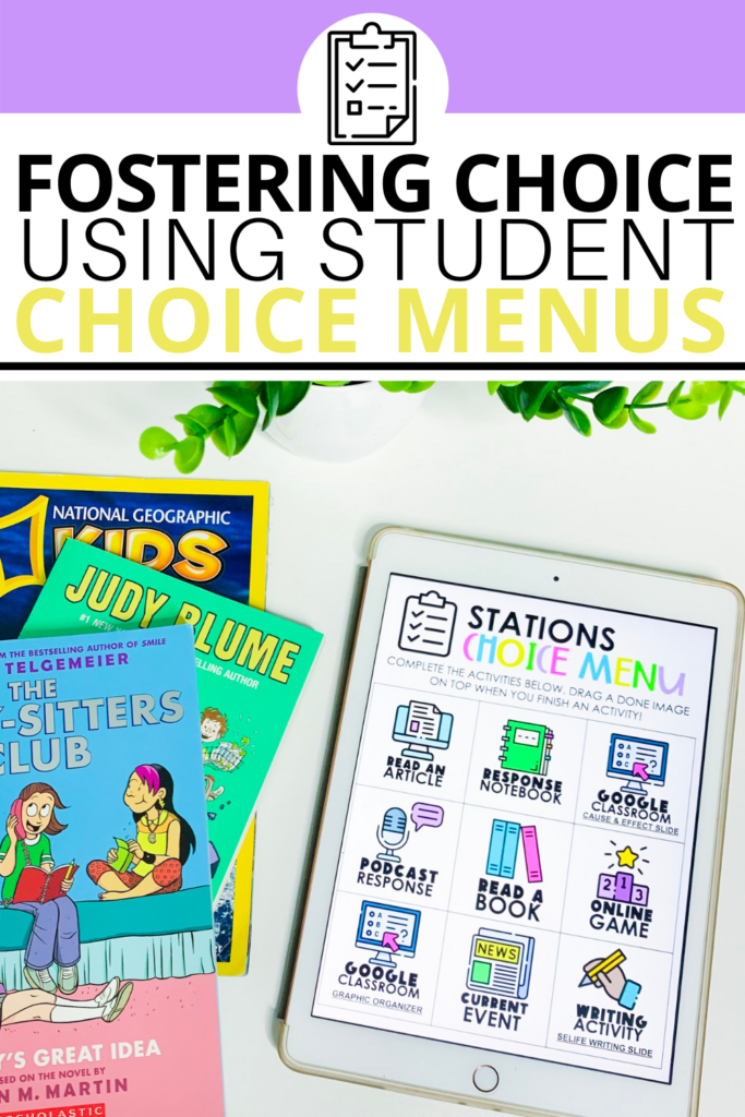 Using choice menus in your elementary classroom is great way to create student by in! It's so important to foster independence and also provide opportunities for your students to take responsibility for their learning. Whether you're in the classroom or teaching virtually, choice boards are a MUST-TRY! Some of my favorite ideas for using them include stations, centers, and more.