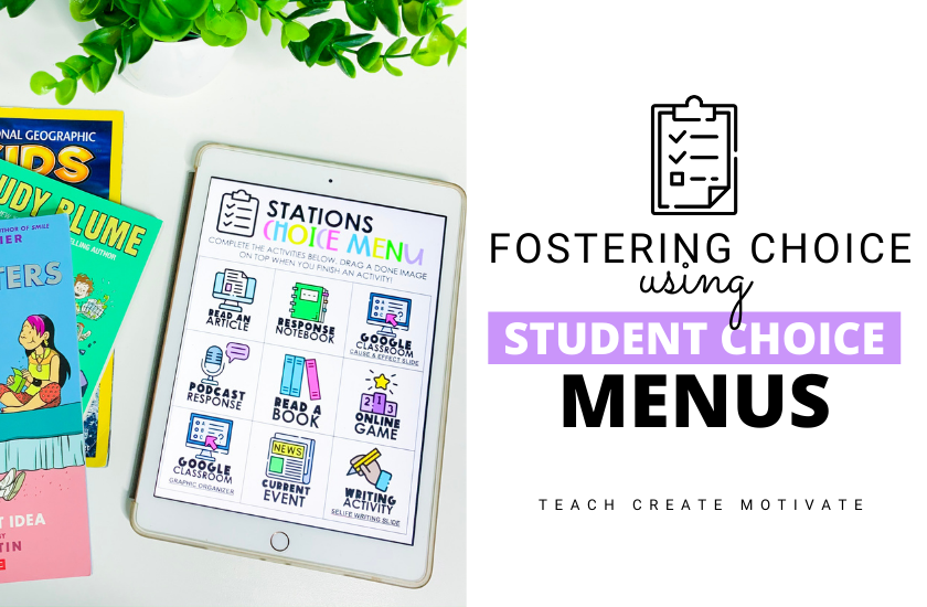 assignment menu template