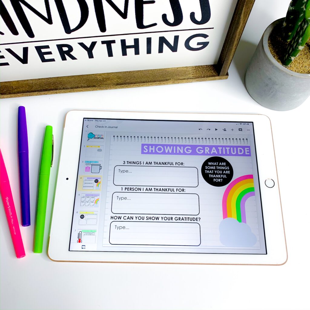 iPad with an assignment displayed