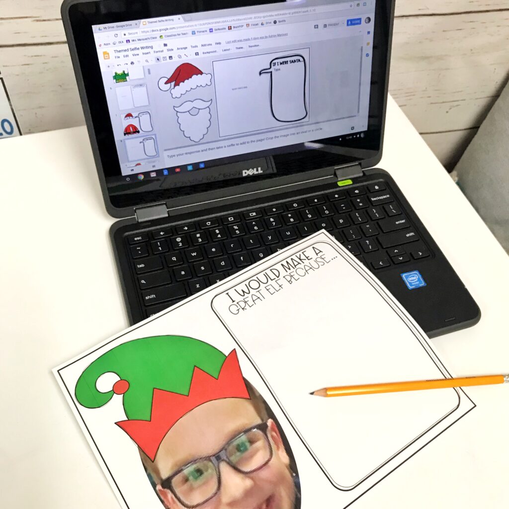 Writing is so important to teach to our students that sometimes we forget the fun in it. Holiday selfie writing activities are perfect!