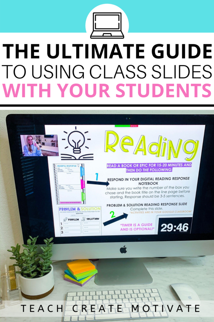 Using class slides with timers with students is one of my favorite ways to manage classroom time and student engagement. Here are three ways to use slides to have a student-led environment!