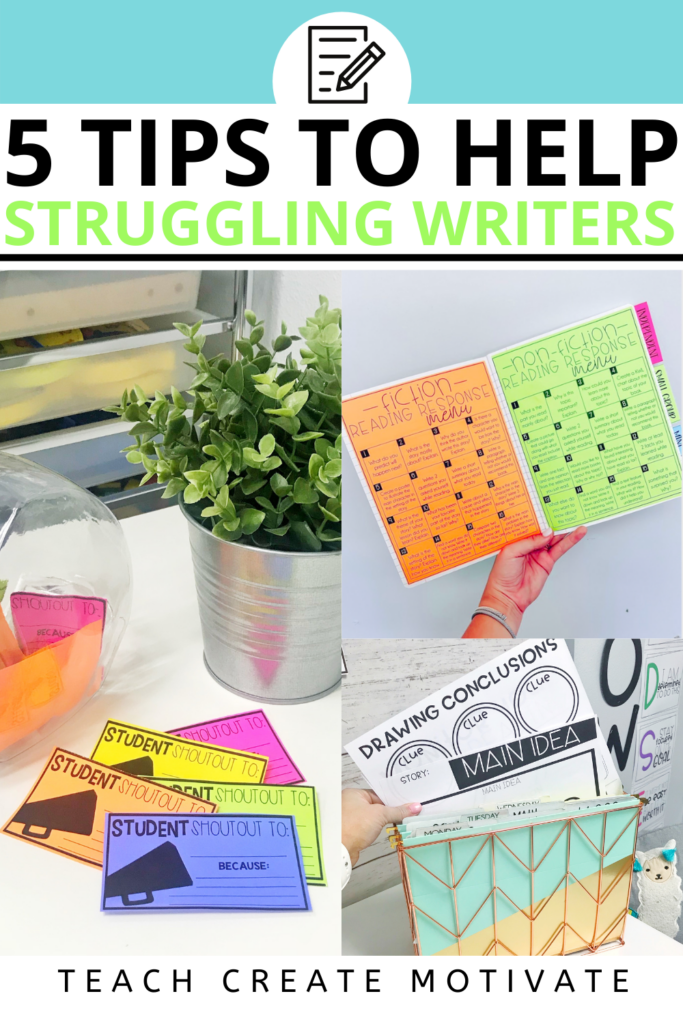 Teaching writing is something that comes easily to some and can be difficult for others. Read to find ways to help your struggling writers!