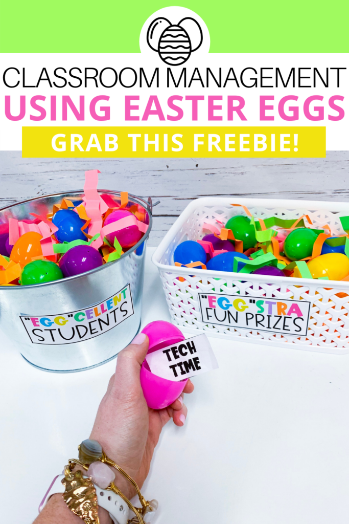 Use easter eggs for a fun classroom management strategy with this freebie!