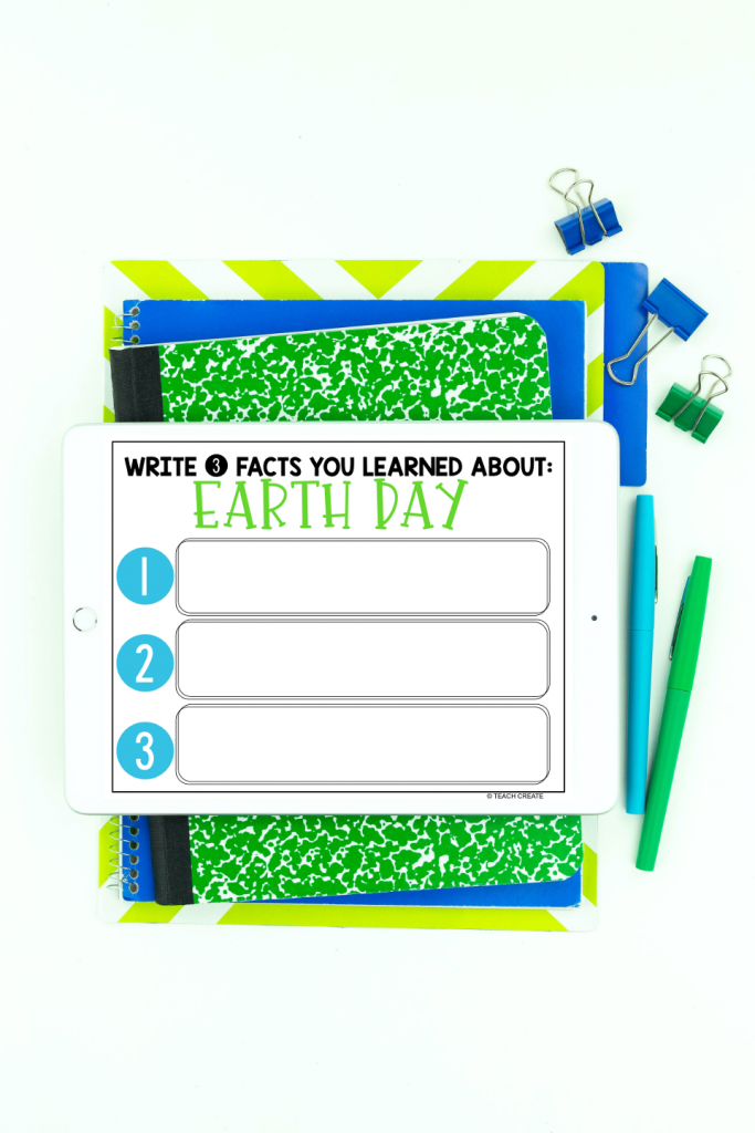 Kids 3 facts Earth Day activity