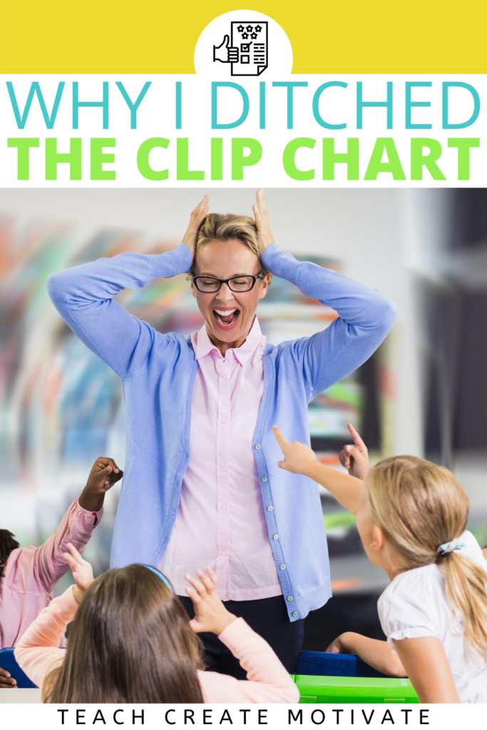 Why I ditched the clip chart in my elementary classroom and why you should too! You'll read about a behavior management system that works. Your kinder, first, second, third, fourth, and fifth graders will love the alternatives to flip cards and clip charts. Includes engaging management strategies like classroom management games and goal setting. Your students are sure to love this positive behavior reinforcement. (Kindergarten, 1st grade, 2nd grade, 3rd grade, 4th grade, 5th grade) Why I ditched the clip chart in my elementary classroom and why you should too! You'll read about a behavior management system that works. Your kinder, first, second, third, fourth, and fifth graders will love the alternatives to flip cards and clip charts. Includes engaging management strategies like classroom management games and goal setting. Your students are sure to love this positive behavior reinforcement. (Kindergarten, 1st grade, 2nd grade, 3rd grade, 4th grade, 5th grade)