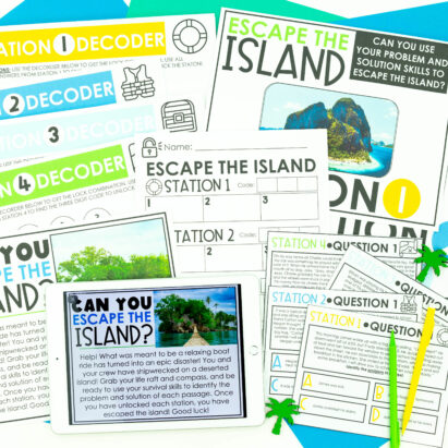 Escape Rooms for Kids Context Clues Reading Passages and