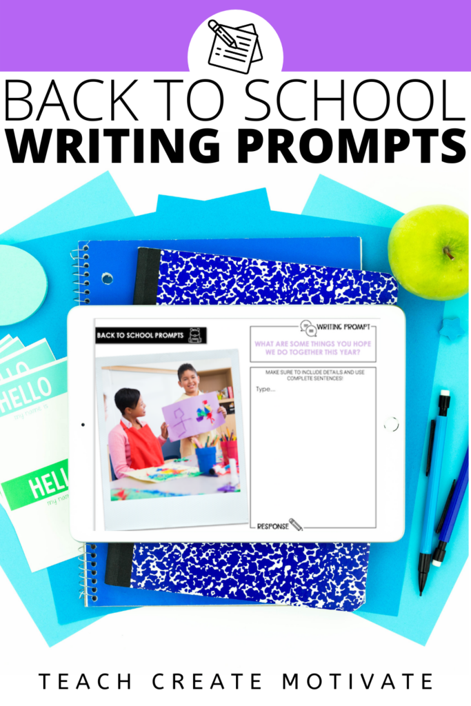 Back-to-school writing prompts are a great way to beat the summer slump and get your students back into a writing routine. Real photos help support all students and are great for ELLs and reluctant writers. Grab 12 FREE writing prompts for back to school for your elementary classroom. This writing activity is sure to be a hit! ( Kindergarten, 1st grade, 2nd grade, 3rd grade, 4th grade, 5th grade) Back-to-school writing prompts are a great way to beat the summer slump and get your students back into a writing routine. Real photos help support all students and are great for ELLs and reluctant writers. Grab 12 FREE writing prompts for back to school for your elementary classroom. This writing activity is sure to be a hit! ( Kindergarten, 1st grade, 2nd grade, 3rd grade, 4th grade, 5th grade)