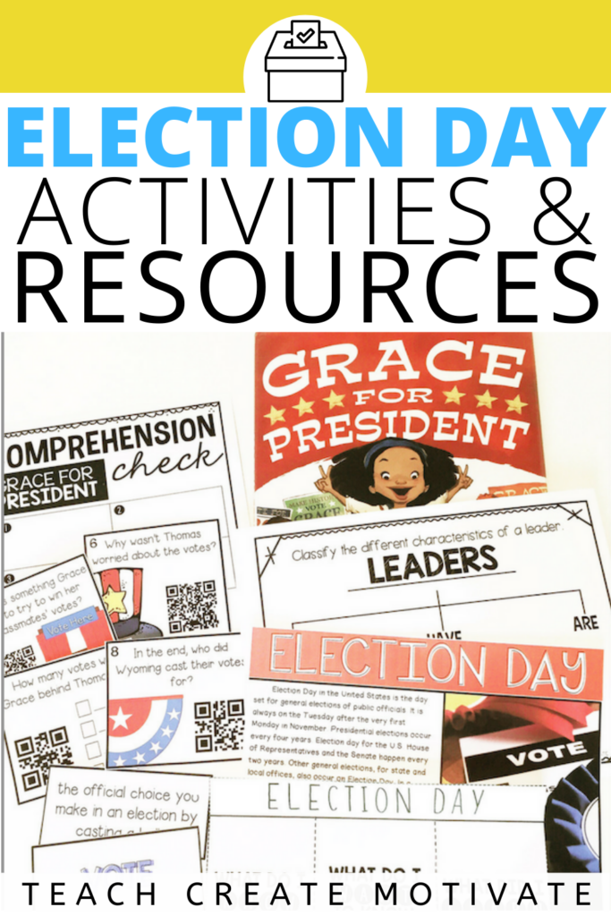 FREE ELECTION DAY WRITING ACTIVITY // Students will answer the writing prompt "If I Were President..." Includes read aloud suggestions to pair with the free writing activity and books to introduce election day, voting, and the presidency. Continue learning with additonal Election Day activities and resources perfect for centers, stations, or whole group. (2nd grade, 3rd grade, 4th grade, 5th grade, elementary, Social Studies, President's Day, Election Year, Current Events) FREE ELECTION DAY WRITING ACTIVITY // Students will answer the writing prompt "If I Were President..." Includes read aloud suggestions to pair with the free writing activity and books to introduce election day, voting, and the presidency. Continue learning with additonal Election Day activities and resources perfect for centers, stations, or whole group. (2nd grade, 3rd grade, 4th grade, 5th grade, elementary, Social Studies, President's Day, Election Year, Current Events)
