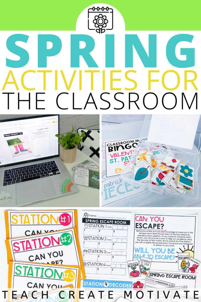 Spring activities for the classroom can be great for student engagement! Read for some activities and ideas to implement right before spring break to keep students focused. Use these ideas right after the break too! The escape room is perfect for test prep or content review. Try out the new spring-themed reading passages that are entirely ready to go! (elementary, 2dn grade, 3rd grade, 4th grade, 5th grade)