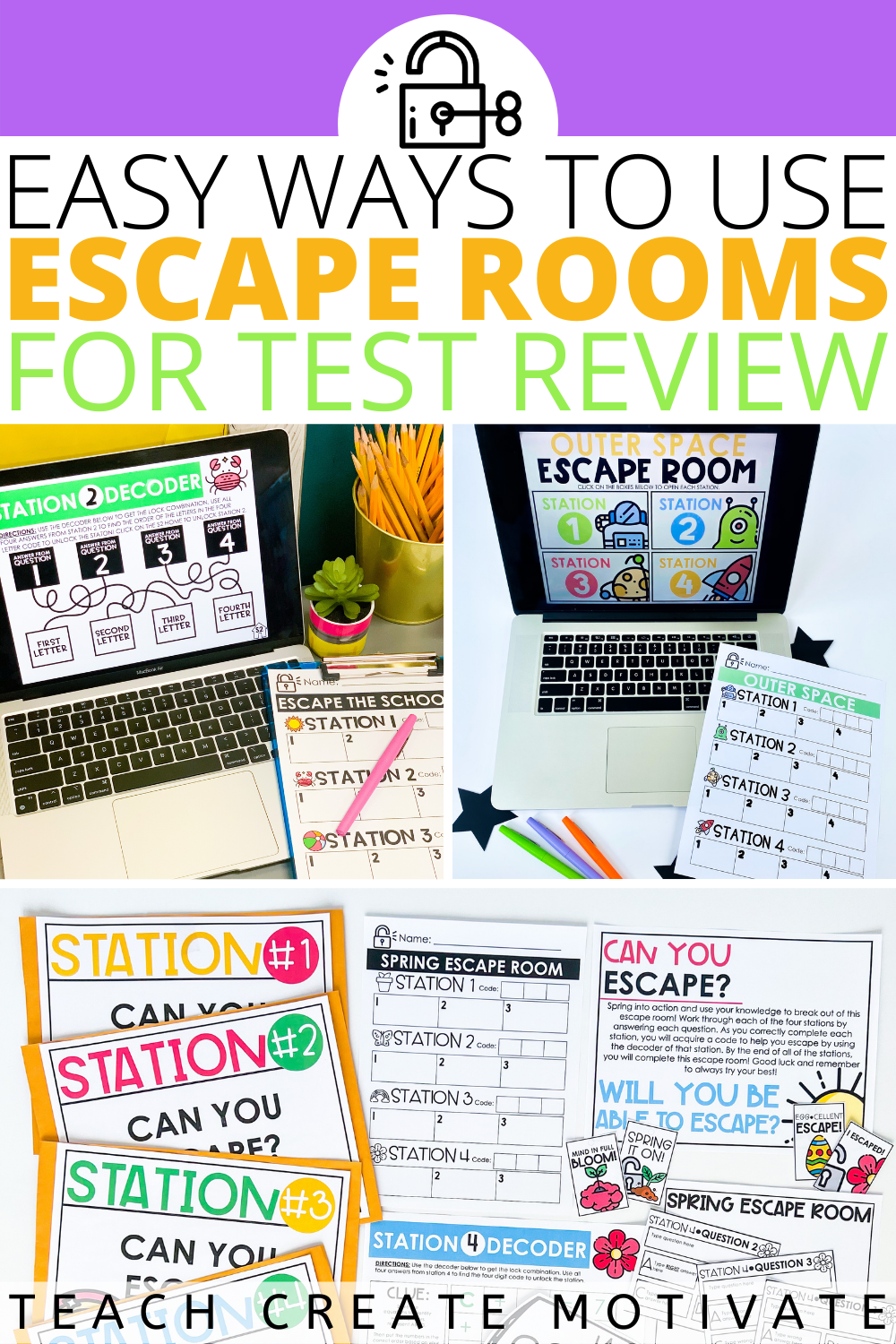 End of the Year Escape Room for 2nd Grade Bundle: Reading