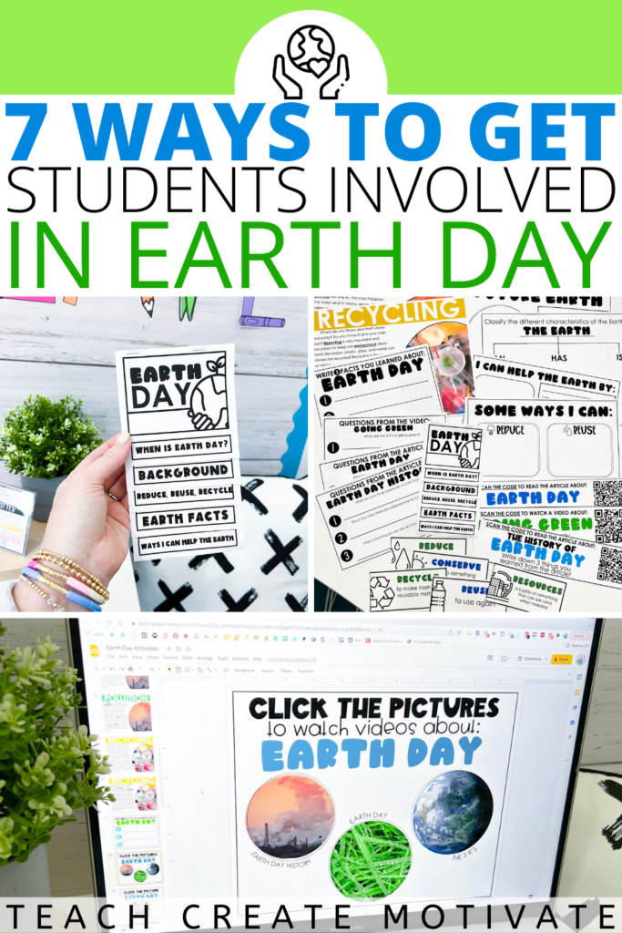 Are you looking for the perfect Earth Day activity? You can easily add these seven ideas to your Earth Day lesson plan! All of these ideas are great Earth Day activities to do at school. Complete this Earth Day craft for an easy April bulletin board. Learn about Earth Day with the linked and ready-to-go Earth Day videos and articles. I hope you can use some of these meaningful Earth Day activities this year! (elementary, 2nd grade, 3rd grade, 4th grade, 5th grade, seasonal activity, Spring)