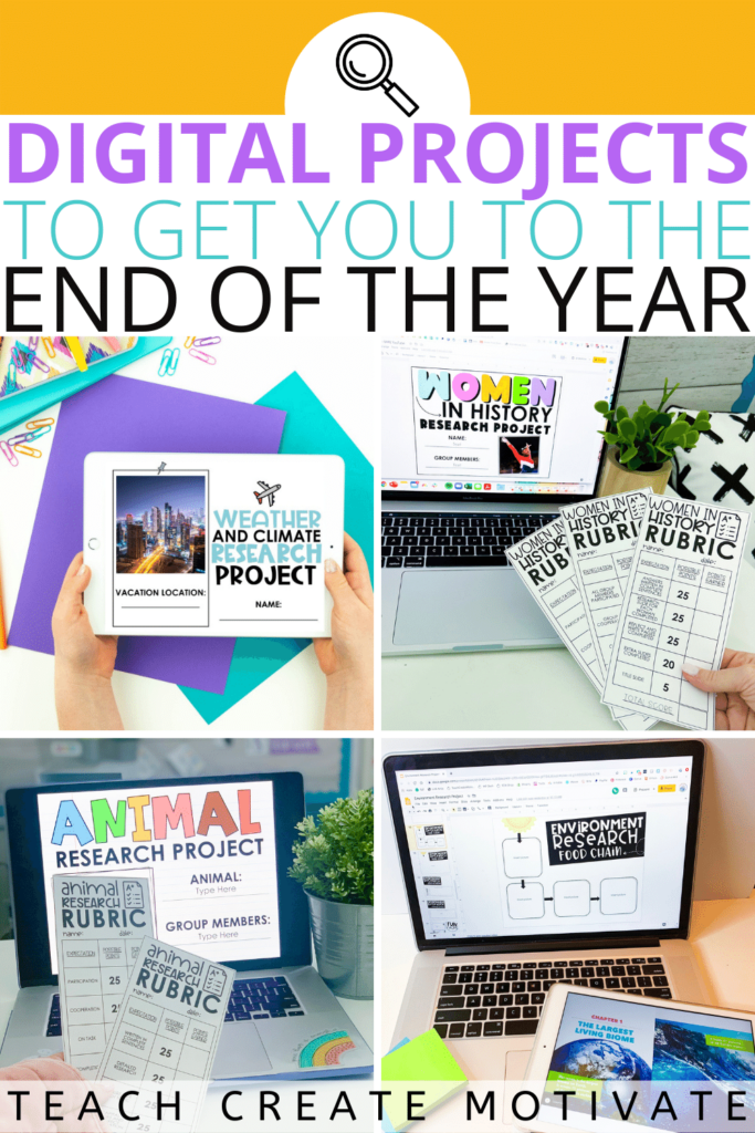 As the end of the school year approaches, you might be looking for projects or meaningful activities for this time of the year. You've covered your curriculum, testing is over, and you're looking for something to enrich your elementary students through the last days of school. Digital projects are the PERFECT activity for students to showcase all they've learned throughout the past year. They promote student choice and fill your lesson plans with a quality engagement activity. As the end of the school year approaches, you might be looking for projects or meaningful activities for this time of the year. You've covered your curriculum, testing is over, and you're looking for something to enrich your elementary students through the last days of school. Digital projects are the PERFECT activity for students to showcase all they've learned throughout the past year. They promote student choice and fill your lesson plans with a quality engagement activity.