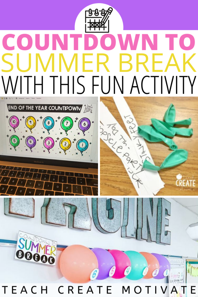 Keep enthusiasm high during the last days of the school year! Start your countdown when ten days remain. Pop a balloon during morning meeting or at the end of the day! Each popped balloon will reveal a fun activity for your class to do together. It’s the perfect way to continue building classroom culture! 10+ activities are included as prizes. (end of year, classroom celebration, digital rewards, 1st grade, 2nd grade, 3rd grade, 4th grade, 5th grade)