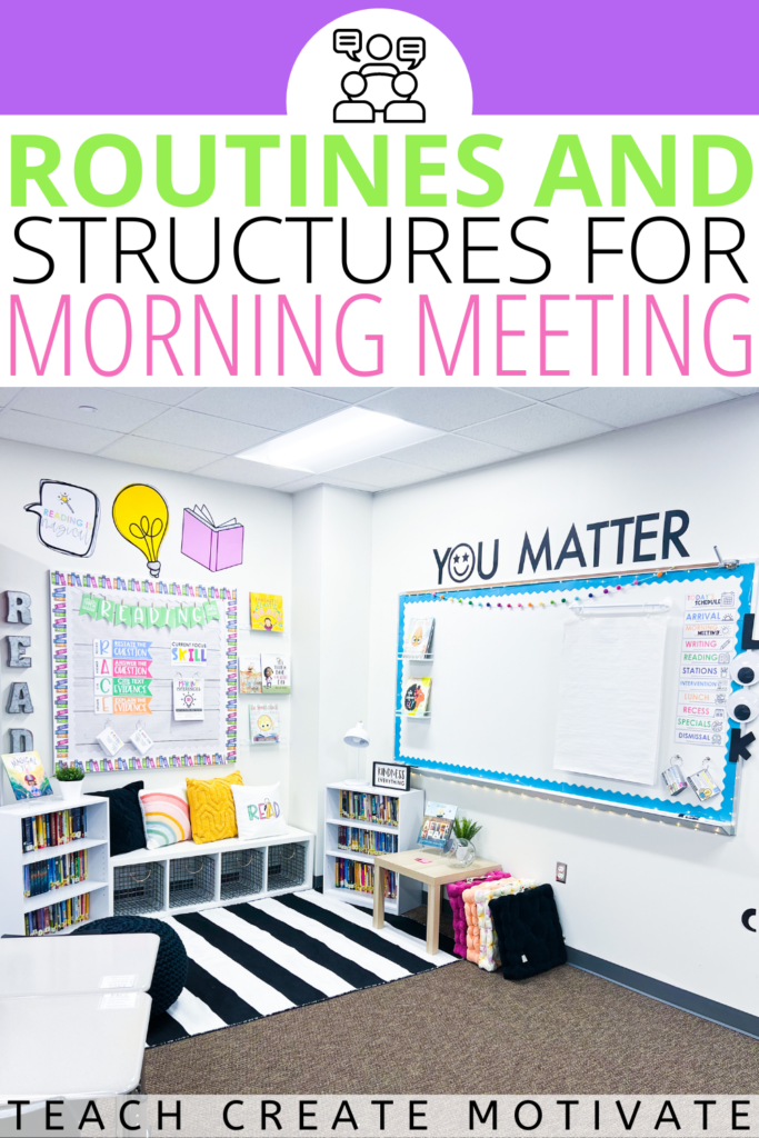Morning meetings can support social-emotional learning in all the best ways! Use some of these morning meeting ideas to work on social-emotional skills and community building to give your day a positive start.  (morning routine, elementary, SEL, class meeting, classroom community, morning meeting routines)