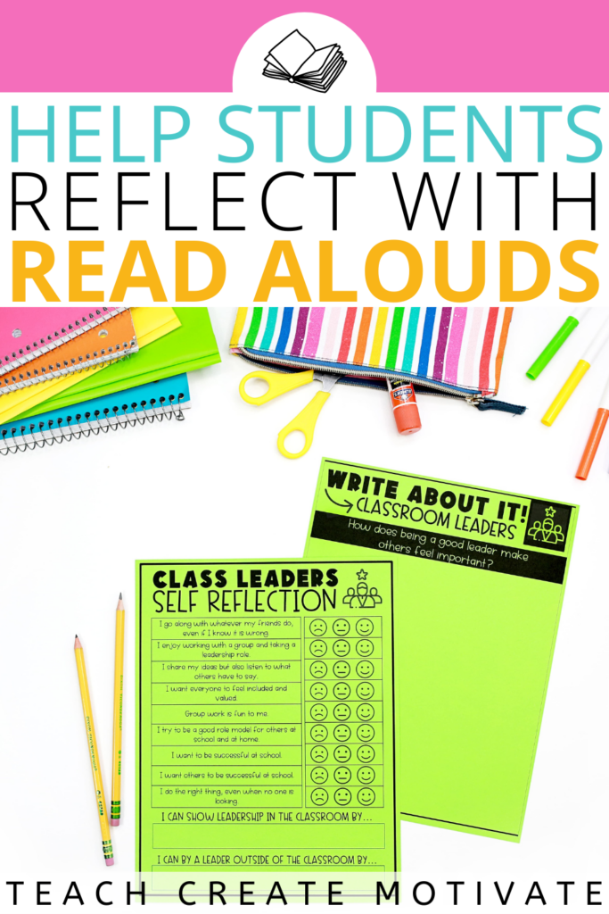 Using read-alouds to help your students reflect is one of the best ways to support social-emotional learning in the classroom. Read-alouds are an excellent way for students to see SEL topics modeled through the characters in a text. Having students reflect after the read-aloud can make a difference for your students and be an effective lesson. Visit this post to learn how to do just that! (SEL, social-emotional learning, classroom community, morning meeting, class meeting)