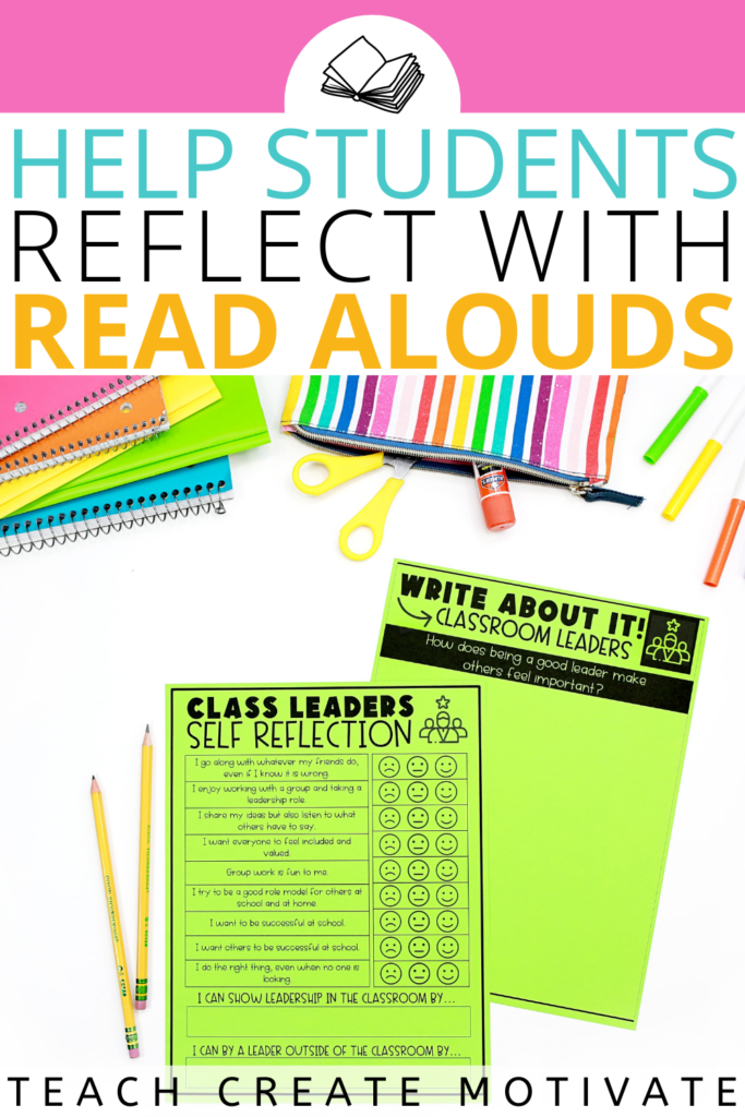 Using read-alouds to help your students reflect is one of the best ways to support social-emotional learning in the classroom. Read-alouds are an excellent way for students to see SEL topics modeled through the characters in a text. Having students reflect after the read-aloud can make a difference for your students and be an effective lesson. Visit this post to learn how to do just that! (SEL, social-emotional learning, classroom community, morning meeting, class meeting) Using read-alouds to help your students reflect is one of the best ways to support social-emotional learning in the classroom. Read-alouds are an excellent way for students to see SEL topics modeled through the characters in a text. Having students reflect after the read-aloud can make a difference for your students and be an effective lesson. Visit this post to learn how to do just that! (SEL, social-emotional learning, classroom community, morning meeting, class meeting)