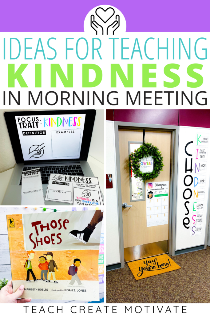 Need ideas for teaching kindness in morning meeting? Head to this blog post for interactive activities, a read aloud list, freebies, and more!