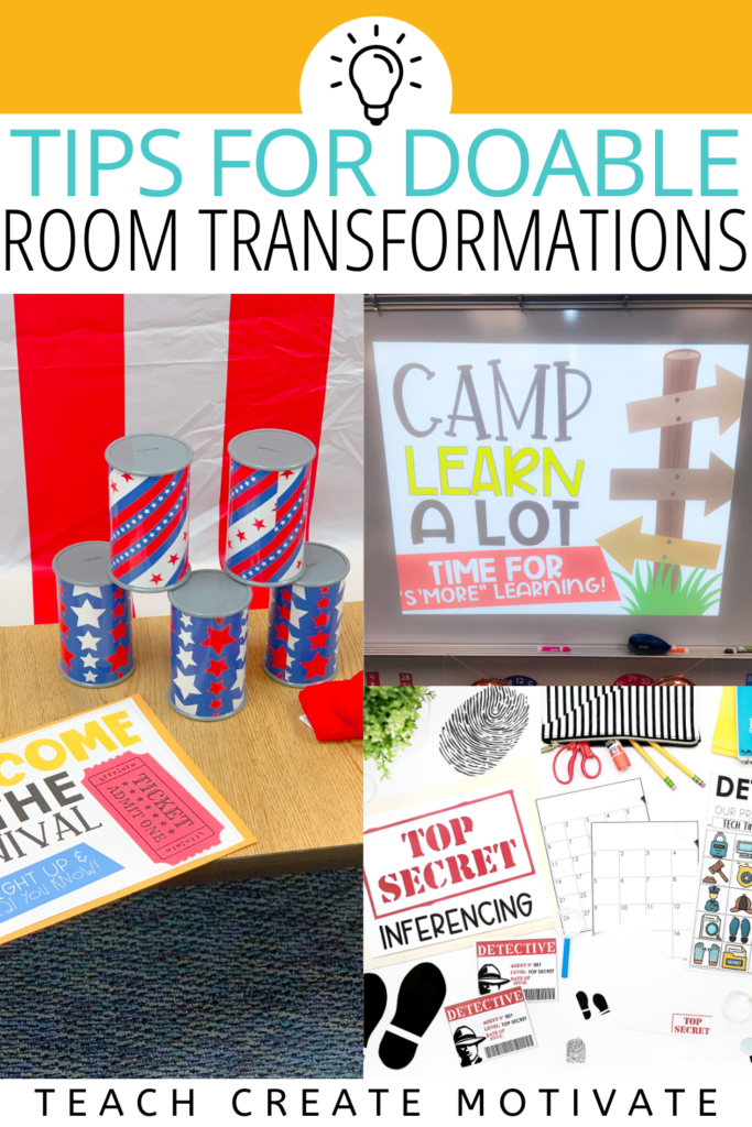 Use these ideas to engage your students for test review, the state test, or just a review of some skills that you've been learning. Room transformations are doable for anyone!