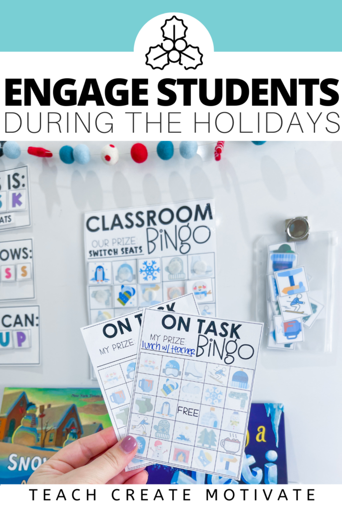 Engage students during the holidays with routines, activitiews and reinforcing expectations. 