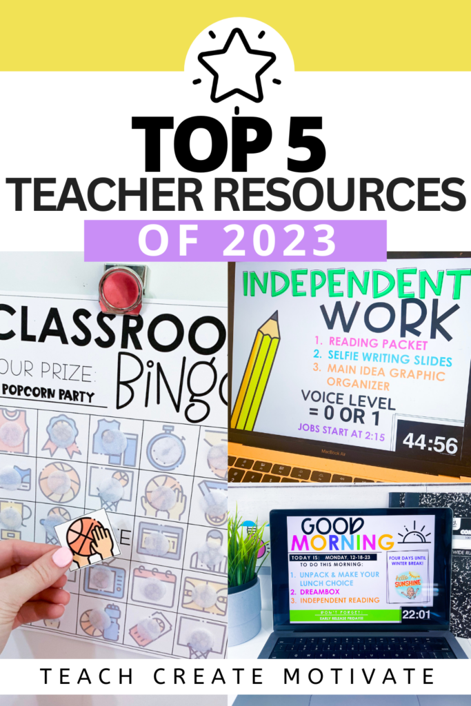 Top 5 teacher resources of 2023 that will help teachers in the classroom. 