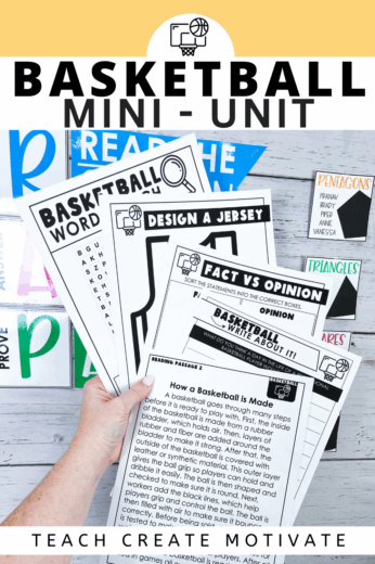 Looking for low-prep March Madness classroom activities? This basketball mini unit includes reading, writing, centers, and digital options.