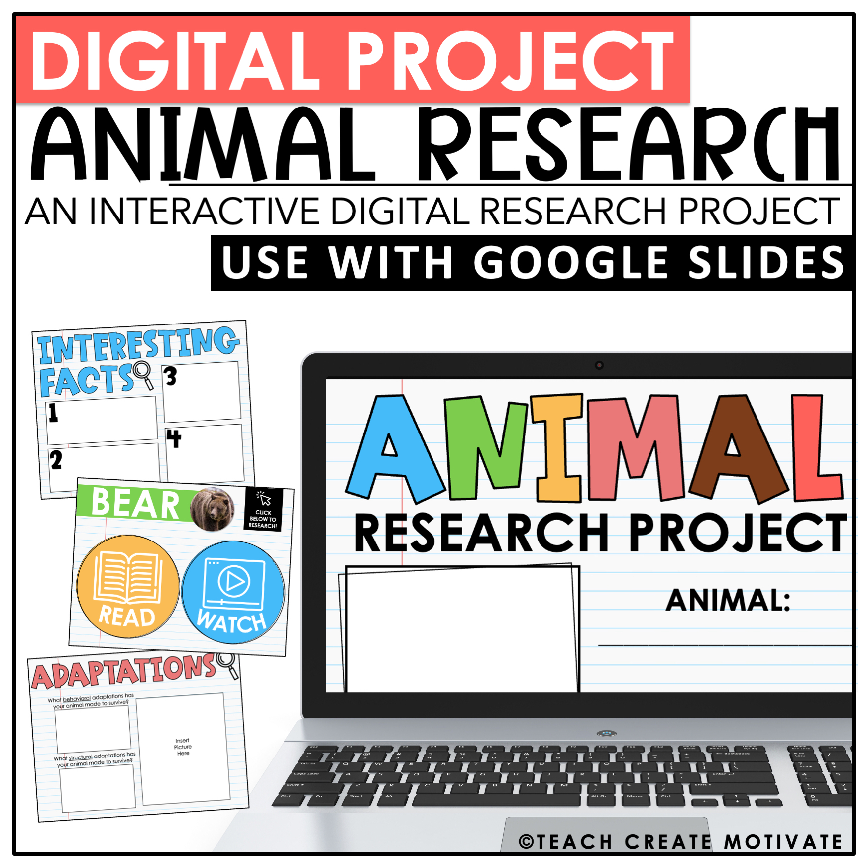 animal research project template google slides