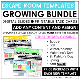 End of the Year Escape Room for 2nd Grade Bundle: Reading