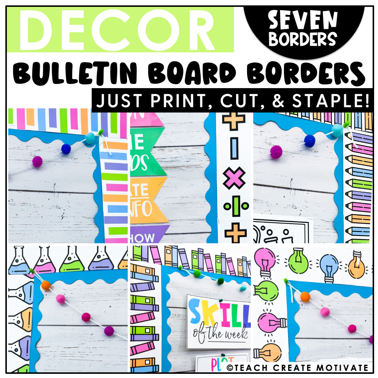 Bright Bulletin Board Borders For Classroom Decor Teach Create Motivate