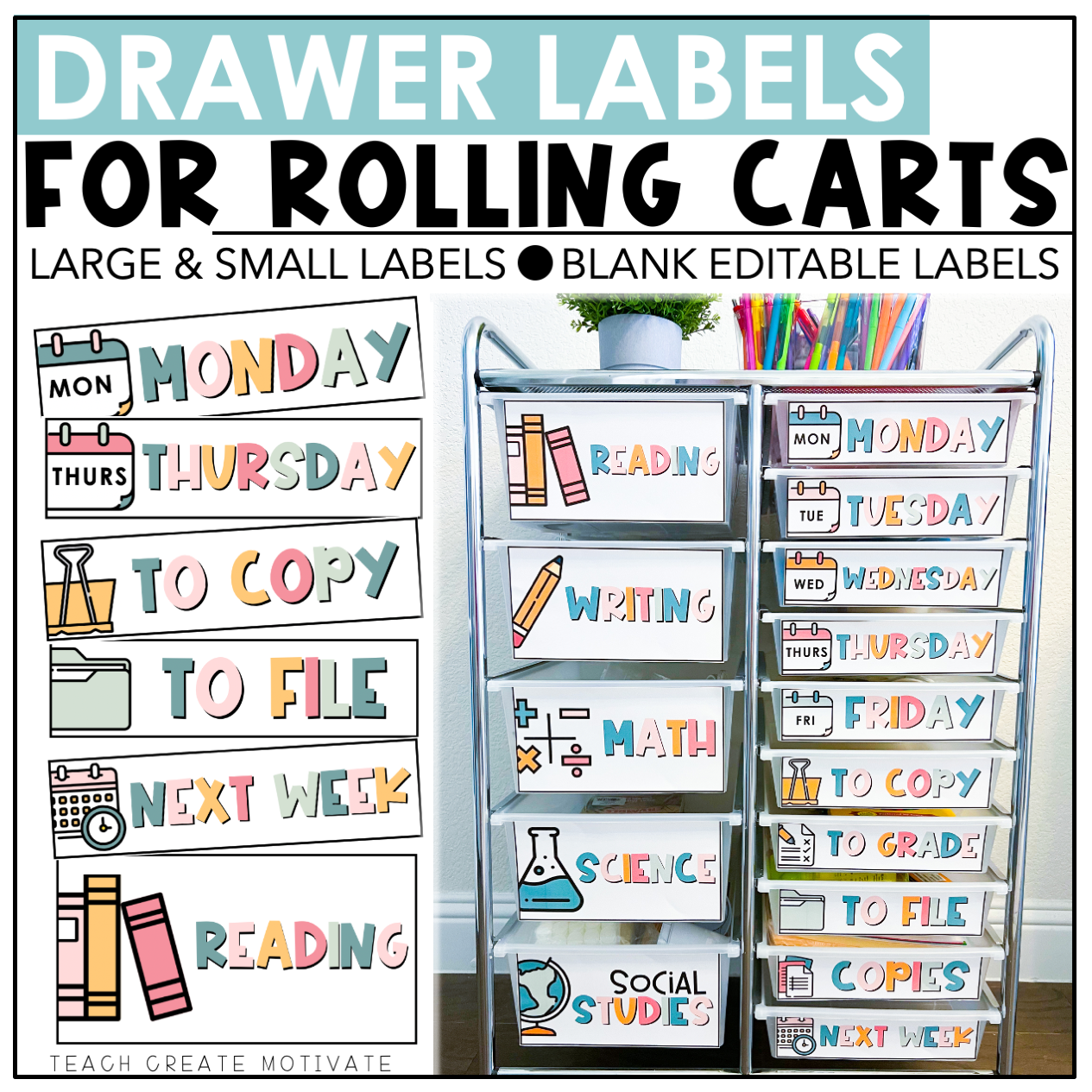 10 Drawer Rolling Cart Label Template 10 Drawer Rolling Cart Label Template